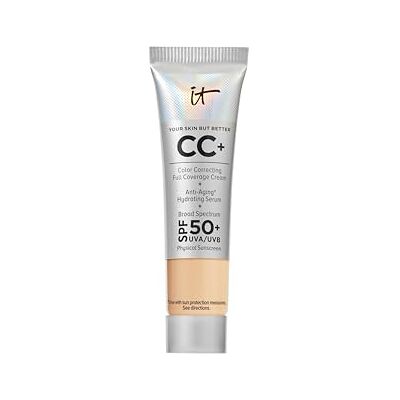 IT Cosmetics Your Skin But Better CC Cream LSF 50+, 12 ml, Hochpigmentierte Mehrzweck-Creme mit LSF 50, Getönte Anti-Aging-Tagescreme, Foundation, Concealer & Pflege in einem, Farbton Medium IT Cosmetics Your Skin But Better CC Cream LSF 50+, 12 ml, Hochpigmentierte Mehrzweck-Creme mit LSF 50, Getönte Anti-Aging-Tagescreme, Foundation, Concealer & Pflege in einem, Farbton Medium