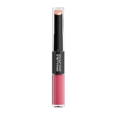 L'Oreal Paris L'Oréal Paris Infaillible 2-Step 804 Metro Proof Rose, Lippenstift für 24 Stunden volle Lippen mit feuchtigkeitsspendendem Lippenpflege-Balsam L'Oreal Paris L'Oréal Paris Infaillible 2-Step 804 Metro Proof Rose, Lippenstift für 24 Stunden volle Lippen mit feuchtigkeitsspendendem Lippenpflege-Balsam