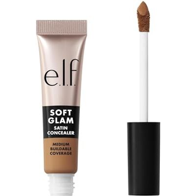e.l.f. Soft Glam Satin Concealer, mittlere Deckkraft für Unreinheiten und Augenpartie, setzt sich nicht ab, langanhaltend, vegan und tierversuchsfrei, 40 Tan Warm e.l.f. Soft Glam Satin Concealer, mittlere Deckkraft für Unreinheiten und Augenpartie, setzt sich nicht ab, langanhaltend, vegan und tierversuchsfrei, 40 Tan Warm