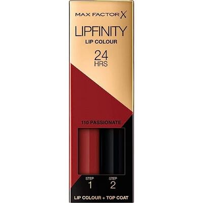 Max Factor Lipfinity 2 Stage Charging Lipstick, 110 Passionate, 2,3 ml + 1,9 g Max Factor Lipfinity 2 Stage Charging Lipstick, 110 Passionate, 2,3 ml + 1,9 g