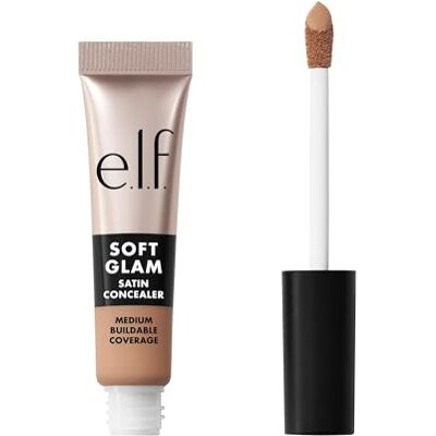 e.l.f. Soft Glam Satin Concealer, mittlere Deckkraft für Unreinheiten und Augenpartie, setzt sich nicht ab, langanhaltend, vegan und tierversuchsfrei, 25 Light Neutral e.l.f. Soft Glam Satin Concealer, mittlere Deckkraft für Unreinheiten und Augenpartie, setzt sich nicht ab, langanhaltend, vegan und tierversuchsfrei, 25 Light Neutral