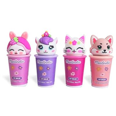 Martinelia Lippenbalsam für Kinder – Lippenpflege für Mädchen – zufällige Auswahl (Erdbeere, Traube, Kirsche, Pfirsich), 1 Stück Martinelia Lippenbalsam für Kinder – Lippenpflege für Mädchen – zufällige Auswahl (Erdbeere, Traube, Kirsche, Pfirsich), 1 Stück