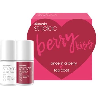 alessandro Striplac UV Nagellack Set Farbe & Top Coat Berry Kiss Geschenkidee zum Muttertag für gepflegte Nägel alessandro Striplac UV Nagellack Set Farbe & Top Coat Berry Kiss Geschenkidee zum Muttertag für gepflegte Nägel