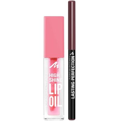 Mahattan Manhattan High Shine Lip Oil 001 + gratis Lasting Perfection Lipliner 59Y für einen konturierten Lippenlook und intensive Lippenpflege mit natürlich glänzendem Finish Mahattan Manhattan High Shine Lip Oil 001 + gratis Lasting Perfection Lipliner 59Y für einen konturierten Lippenlook und intensive Lippenpflege mit natürlich glänzendem Finish