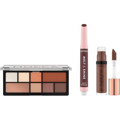 Catrice Cosmetics Catrice MOCCA DAZE LOOK SET, 3-teiliges Make-up-Set mit Lidschattenpalette & Lippenprodukten in Trendfarbe Mocca, vielseitige Looks, matt & glänzend Catrice Cosmetics Catrice MOCCA DAZE LOOK SET, 3-teiliges Make-up-Set mit Lidschattenpalette & Lippenprodukten in Trendfarbe Mocca, vielseitige Looks, matt & glänzend