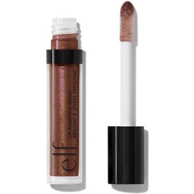 e.l.f. Lip Plumping Gloss, Hochglänzende Schimmernde Farbe, Spendet Feuchtigkeit & Lässt Die Lippen Voller Erscheinen Mit Vitamin E, Vegan & Tierversuchsfrei, Chocolate Glaze e.l.f. Lip Plumping Gloss, Hochglänzende Schimmernde Farbe, Spendet Feuchtigkeit & Lässt Die Lippen Voller Erscheinen Mit Vitamin E, Vegan & Tierversuchsfrei, Chocolate Glaze