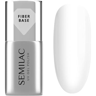 Semilac UV Nagellack Fiber Base Coat 7 ml – Starke Base mit Nylonfasern, milchiger Farbton, für Farbverstärkung & Nagelverlängerung bis 1 cm Semilac UV Nagellack Fiber Base Coat 7 ml – Starke Base mit Nylonfasern, milchiger Farbton, für Farbverstärkung & Nagelverlängerung bis 1 cm
