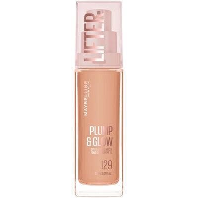 MAYBELLINE New York Lifter Foundation, Flüssiges Make-up für strahlenden Teint mit Hyaluron und Niacinamid, polstert auf & spendet Feuchtigkeit, Nr. 129, 30 ml MAYBELLINE New York Lifter Foundation, Flüssiges Make-up für strahlenden Teint mit Hyaluron und Niacinamid, polstert auf & spendet Feuchtigkeit, Nr. 129, 30 ml