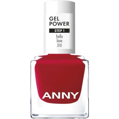 ANNY Gel Power Nail Polish – Gel-Farb-Nagellack ohne UV-Lampe, brillanter Glanz & bis zu 12 Tage Halt, splitter- & kratzresistent, Farbe: Hello Love Klassisches Signalrot – 8 ml ANNY Gel Power Nail Polish – Gel-Farb-Nagellack ohne UV-Lampe, brillanter Glanz & bis zu 12 Tage Halt, splitter- & kratzresistent, Farbe: Hello Love Klassisches Signalrot – 8 ml