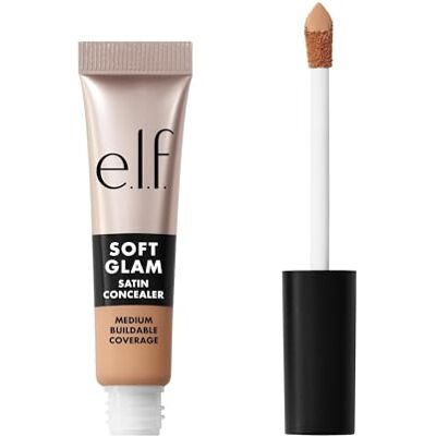 e.l.f. Soft Glam Satin Concealer, mittlere Deckkraft für Unreinheiten und Augenpartie, setzt sich nicht ab, langanhaltend, vegan und tierversuchsfrei, 21 Light Neutral e.l.f. Soft Glam Satin Concealer, mittlere Deckkraft für Unreinheiten und Augenpartie, setzt sich nicht ab, langanhaltend, vegan und tierversuchsfrei, 21 Light Neutral