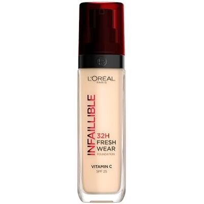 L'Oreal Paris L'Oréal Paris Make up, Wasserfest und langanhaltend, Flüssige Foundation mit LSF 25, Infaillible 32H Fresh Wear Make-up, Nr. 15 Porcelain, 30 ml L'Oreal Paris L'Oréal Paris Make up, Wasserfest und langanhaltend, Flüssige Foundation mit LSF 25, Infaillible 32H Fresh Wear Make-up, Nr. 15 Porcelain, 30 ml