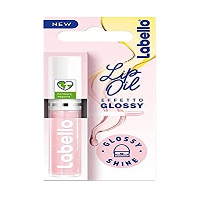 Labello Lip Oil Glossy Effekt Glossy Shine 5,5 ml, Lip Gloss mit veganer Formel, Volumengloss, 100% natürlicher Lipgloss Labello Lip Oil Glossy Effekt Glossy Shine 5,5 ml, Lip Gloss mit veganer Formel, Volumengloss, 100% natürlicher Lipgloss