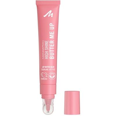 Manhattan High Shine Butter Me Up Lip Butter Balm, getönter, ultra-feuchtigkeitsspendender Lippenbalsam mit glossy Finish, vegane Formel, Vanilleduft, 15 ml, Fb. 002 Bubble Gum Manhattan High Shine Butter Me Up Lip Butter Balm, getönter, ultra-feuchtigkeitsspendender Lippenbalsam mit glossy Finish, vegane Formel, Vanilleduft, 15 ml, Fb. 002 Bubble Gum