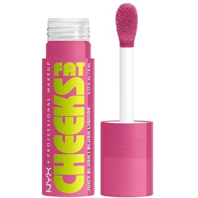 NYX PROFESSIONAL MAKEUP Fat Cheeks Juicy Blush – Flüssiges Rouge, 12H Halt, Bis zu 24H Feuchtigkeit, Mit Himbeer- & Kiwiöl, Farbe: Plum Pop, 8 g NYX PROFESSIONAL MAKEUP Fat Cheeks Juicy Blush – Flüssiges Rouge, 12H Halt, Bis zu 24H Feuchtigkeit, Mit Himbeer- & Kiwiöl, Farbe: Plum Pop, 8 g