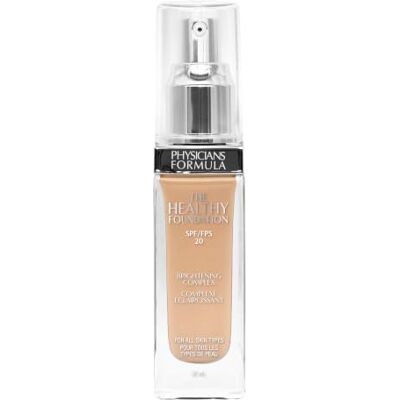 Physicians Formula The Healthy Foundation, Langanhaltende, Leichte und Aufbaubare Flüssig-Foundation mit Satin-Finish, Farbton LC1 Physicians Formula The Healthy Foundation, Langanhaltende, Leichte und Aufbaubare Flüssig-Foundation mit Satin-Finish, Farbton LC1
