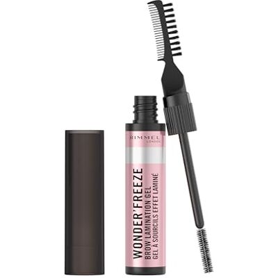Rimmel London Rimmel Wonder'Freeze Brow Lamination Gel 001 Clear, Sculpt Shape Set Brows One, All Day Hold, Flake-Free, Natürlich Fluffy Looking Brows, Dual Comb and Brush, Smudge Proof, Cruelty Free, Vegan Rimmel London Rimmel Wonder'Freeze Brow Lamination Gel 001 Clear, Sculpt Shape Set Brows One, All Day Hold, Flake-Free, Natürlich Fluffy Looking Brows, Dual Comb and Brush, Smudge Proof, Cruelty Free, Vegan