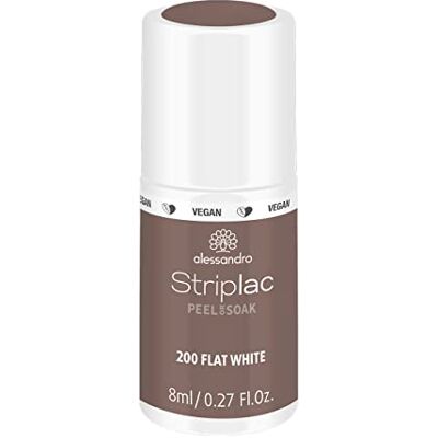 alessandro Striplac UV-Nagellack Flat White – Schonend und langanhaltend – Einfache Entfernung dank Peel-Off-Technologie – Vegan und tierversuchsfrei – 8 ml alessandro Striplac UV-Nagellack Flat White – Schonend und langanhaltend – Einfache Entfernung dank Peel-Off-Technologie – Vegan und tierversuchsfrei – 8 ml