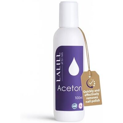 LALILL Aceton Nagellackentferner 100 ml Entferner für Shellac, Hybrid, Gel Nägel, Acryl, Tipps und Nagelkleber Reines Aceton Gel Nagellack UV Reiniger Shellac Entferner LALILL Aceton Nagellackentferner 100 ml Entferner für Shellac, Hybrid, Gel Nägel, Acryl, Tipps und Nagelkleber Reines Aceton Gel Nagellack UV Reiniger Shellac Entferner