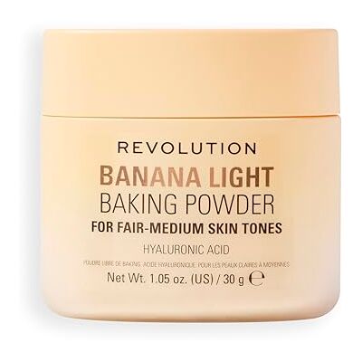 Revolution Beauty London Revolution Loose Baking Powder – Make-up Fixierpuder mit Leuchtkraft, absorbiert Glanz & überschüssiges Öl, vegan & tierversuchsfrei, 30 g, Banana Light Revolution Beauty London Revolution Loose Baking Powder – Make-up Fixierpuder mit Leuchtkraft, absorbiert Glanz & überschüssiges Öl, vegan & tierversuchsfrei, 30 g, Banana Light