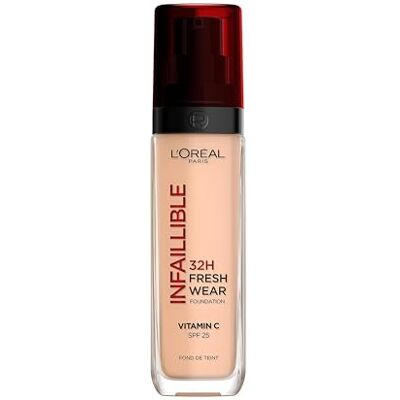 L'Oreal Paris L'Oréal Paris Make-up, Wasserfest und langanhaltend, Flüssige Foundation mit LSF 25, Infaillible 32H Fresh Wear Make-up, 145 Cool, 30 ml L'Oreal Paris L'Oréal Paris Make-up, Wasserfest und langanhaltend, Flüssige Foundation mit LSF 25, Infaillible 32H Fresh Wear Make-up, 145 Cool, 30 ml