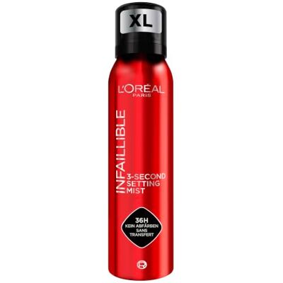 L'Oreal Paris L'Oréal Paris Infaillible 3-second Setting Mist XL, Zum Fixieren von Make up, Transferfest in 3 Sekunden, Fixier-Spray für bis zu 36 Stunden Halt, 1 x 150 ml L'Oreal Paris L'Oréal Paris Infaillible 3-second Setting Mist XL, Zum Fixieren von Make up, Transferfest in 3 Sekunden, Fixier-Spray für bis zu 36 Stunden Halt, 1 x 150 ml