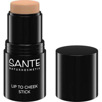Sante Naturkosmetik Lip to Cheek Stick 02 Glow to Go, Multitalent für strahlende Highlights auf Wangen, Lippen & Brauen, Schnell & Einfach, NaTrue-zertifizierte Naturkosmetik, 6g Sante Naturkosmetik Lip to Cheek Stick 02 Glow to Go, Multitalent für strahlende Highlights auf Wangen, Lippen & Brauen, Schnell & Einfach, NaTrue-zertifizierte Naturkosmetik, 6g