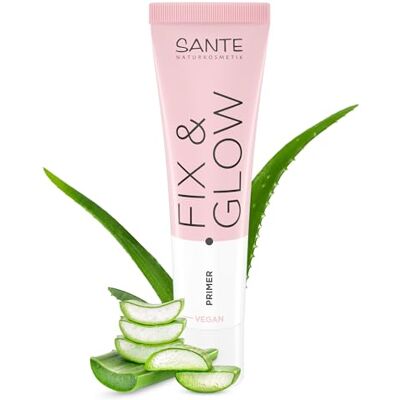 Sante Naturkosmetik Fix & Glow Primer 30 ml mit Squalan & Hyaluronsäure für langanhaltendes Make-up feuchtigkeitsspendend & vegan Sante Naturkosmetik Fix & Glow Primer 30 ml mit Squalan & Hyaluronsäure für langanhaltendes Make-up feuchtigkeitsspendend & vegan