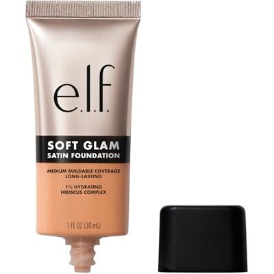 e.l.f. Soft Glam Foundation, Mittlere Deckkraft, Langanhaltende & Aufbauende Foundation Für Ein Glattes, Seidenmattes Finish, Vegan & Tierversuchsfrei, 35 Medium Cool e.l.f. Soft Glam Foundation, Mittlere Deckkraft, Langanhaltende & Aufbauende Foundation Für Ein Glattes, Seidenmattes Finish, Vegan & Tierversuchsfrei, 35 Medium Cool