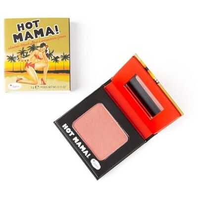 theBalm Hot Mama! Shadow/Blush, Subtle Highlighter, Peachy-Pink Shade Travel-Size theBalm Hot Mama! Shadow/Blush, Subtle Highlighter, Peachy-Pink Shade Travel-Size