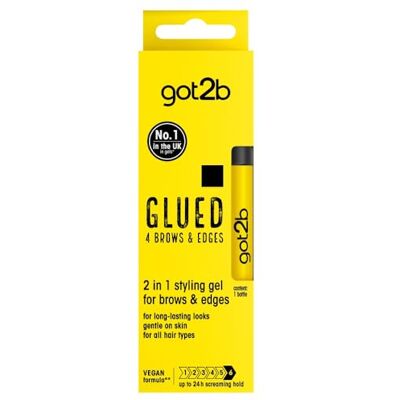got2b Glued 4 Brows & Edges Gel 2 in 1 16ml, Screaming Hold Brow Gel, klares Augenbrauengel für langanhaltende Looks, stark haltendes Augenbrauengel , vegane Formel*, natürlich gewonnene got2b Glued 4 Brows & Edges Gel 2 in 1 16ml, Screaming Hold Brow Gel, klares Augenbrauengel für langanhaltende Looks, stark haltendes Augenbrauengel , vegane Formel*, natürlich gewonnene