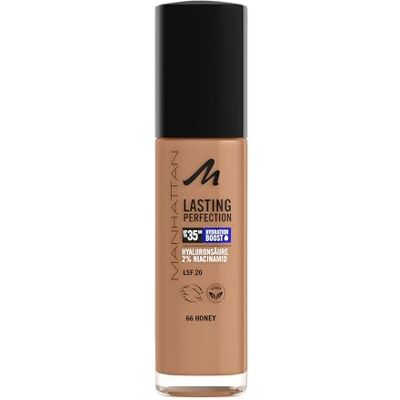 Manhattan Lasting Perfection 35 HR Make-up, ultra-langanhaltendes Flüssig-Make-up, Fb. 66, Honey Manhattan Lasting Perfection 35 HR Make-up, ultra-langanhaltendes Flüssig-Make-up, Fb. 66, Honey