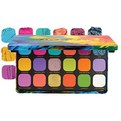 Revolution Beauty London Makeup Revolution, Forever Flawless Lidschatten Palette, Paradiesvogel, 18 Farbtöne, 19.8g Revolution Beauty London Makeup Revolution, Forever Flawless Lidschatten Palette, Paradiesvogel, 18 Farbtöne, 19.8g