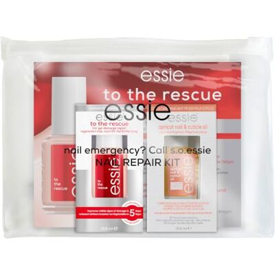essie nail rescue Kit: Nagelöl apricot nail & cuticle oil + To the rescue Nagelpflege reparierender Nagellack essie nail rescue Kit: Nagelöl apricot nail & cuticle oil + To the rescue Nagelpflege reparierender Nagellack