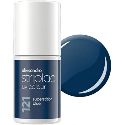 alessandro Striplac UV-Nagellack Superstition Blue Deckend & Kratzfest bis zu 15 Tage Leichtes Auftragen Schonende Abziehtechnologie Vegan Blau, 6,5ml alessandro Striplac UV-Nagellack Superstition Blue Deckend & Kratzfest bis zu 15 Tage Leichtes Auftragen Schonende Abziehtechnologie Vegan Blau, 6,5ml