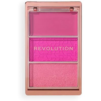 Revolution Beauty London Revolution, Blush Icon Palette (Hot Pink Flag), Creme- & Puder-Rougepalette, Hochpigmentiert, 3 Farben, Hot Pink Flag, Tierversuchsfrei & Vegan Revolution Beauty London Revolution, Blush Icon Palette (Hot Pink Flag), Creme- & Puder-Rougepalette, Hochpigmentiert, 3 Farben, Hot Pink Flag, Tierversuchsfrei & Vegan
