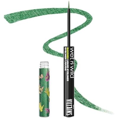 Wet n Wild x Disney Villains Baddies Liquid Eyeliner, Metallic Eyeliner Flüssig Gunmetal-Grau, Präzisionspinsel Inspiriert von Maleficent, Anti-Social Wet n Wild x Disney Villains Baddies Liquid Eyeliner, Metallic Eyeliner Flüssig Gunmetal-Grau, Präzisionspinsel Inspiriert von Maleficent, Anti-Social