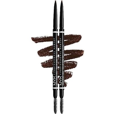 NYX PROFESSIONAL MAKEUP Augenbrauenstift Doppelpack, Micro Brow Pencil, Beidseitig mit ausdrehbarem Augenbrauenstift und Bürstchen, Wasserfest, Eyebrow Pencil, Vegane Formel, Farbton: 07 Espresso NYX PROFESSIONAL MAKEUP Augenbrauenstift Doppelpack, Micro Brow Pencil, Beidseitig mit ausdrehbarem Augenbrauenstift und Bürstchen, Wasserfest, Eyebrow Pencil, Vegane Formel, Farbton: 07 Espresso