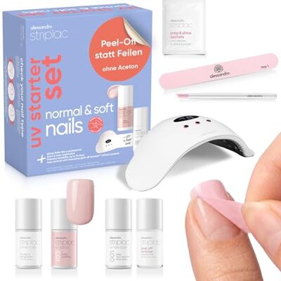 alessandro Striplac UV Nagellack Set Normale & Weiche Nägel Bis zu 15 Tage Halt ohne Absplittern Leichtes Entfernen Schonend & Vegan Inkl. LED-Lampe alessandro Striplac UV Nagellack Set Normale & Weiche Nägel Bis zu 15 Tage Halt ohne Absplittern Leichtes Entfernen Schonend & Vegan Inkl. LED-Lampe