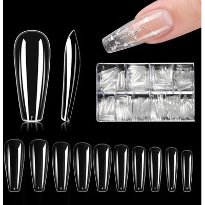 Carehabi Nageltips, 500 Stück Falsche Nagel Acryl Künstlich Nagelspitzen mit Aufbewahrungskoffer für Nagelstudios und Diy Nail Art Zu Hause 10 Größen Carehabi Nageltips, 500 Stück Falsche Nagel Acryl Künstlich Nagelspitzen mit Aufbewahrungskoffer für Nagelstudios und Diy Nail Art Zu Hause 10 Größen