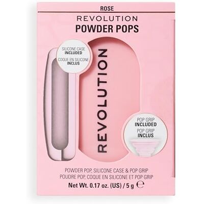 Revolution Beauty London Revolution Powder Pops, Kompaktpuder mit Blur-Effekt zur Glanzkontrolle, mit Acai-Beere und Hyaluronsäure, inklusive Case und Pop Grip, vegan, Rose, 5 g Revolution Beauty London Revolution Powder Pops, Kompaktpuder mit Blur-Effekt zur Glanzkontrolle, mit Acai-Beere und Hyaluronsäure, inklusive Case und Pop Grip, vegan, Rose, 5 g