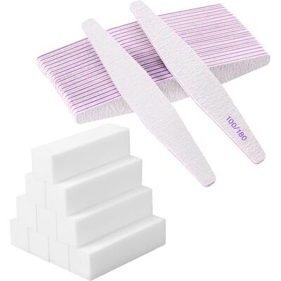 Carehabi 30 Stück Nagelfeilen Buffer, Polierblock für Nägel, Profi Nagelfeile 100/180 Grit für Gelnägel und Naturnägel für Nagelstudios, DIY Nail Art Zuhause Carehabi 30 Stück Nagelfeilen Buffer, Polierblock für Nägel, Profi Nagelfeile 100/180 Grit für Gelnägel und Naturnägel für Nagelstudios, DIY Nail Art Zuhause