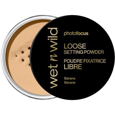 Wet n Wild Photo Focus Loose Setting Powder, Seidiges Gewichtsloses Fixierpuder zum Fixieren, Mattieren, Öl absorbieren und Backen, Weicher Fokus-Effekt, Banana, 20g Wet n Wild Photo Focus Loose Setting Powder, Seidiges Gewichtsloses Fixierpuder zum Fixieren, Mattieren, Öl absorbieren und Backen, Weicher Fokus-Effekt, Banana, 20g
