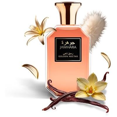Jawhara Collection Golden Nectar Unisex Eau de Parfum, weißer Amber-Duft mit sanften Noten von Ylang-Ylang und Vanilleblüten, langanhaltender Duft für jeden Anlass, 100 ml Jawhara Collection Golden Nectar Unisex Eau de Parfum, weißer Amber-Duft mit sanften Noten von Ylang-Ylang und Vanilleblüten, langanhaltender Duft für jeden Anlass, 100 ml