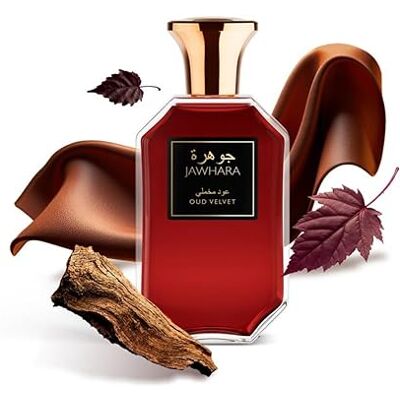 Jawhara Collection Oud Velvet Unisex Eau de Parfum, holziger Amber-Duft mit betörenden Noten von Oudholz, langanhaltender Duft für jeden Anlass, 100 ml Jawhara Collection Oud Velvet Unisex Eau de Parfum, holziger Amber-Duft mit betörenden Noten von Oudholz, langanhaltender Duft für jeden Anlass, 100 ml