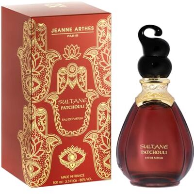 Jeanne Arthes – Eau de Parfum – Sultane Patchouli – Amber & Moschus – Patchouli, Vanille – Geschenk für Damen – Flakon mit Zerstäuber 100 ml – Hergestellt in Grasse Jeanne Arthes – Eau de Parfum – Sultane Patchouli – Amber & Moschus – Patchouli, Vanille – Geschenk für Damen – Flakon mit Zerstäuber 100 ml – Hergestellt in Grasse