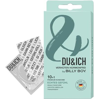 Billy Boy DU&ICH by Kondome Premium Kondome aus Naturkautschuklatex Echtes Gefühl 1x11 Stück Billy Boy DU&ICH by Kondome Premium Kondome aus Naturkautschuklatex Echtes Gefühl 1x11 Stück