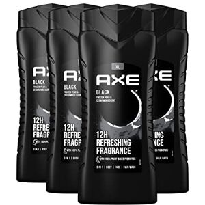 Axe 3-in-1 Duschgel & Shampoo Black XL – Bodywash und Shampoo für Körper, Gesicht und Haar 4 Stück Axe 3-in-1 Duschgel & Shampoo Black XL – Bodywash und Shampoo für Körper, Gesicht und Haar 4 Stück