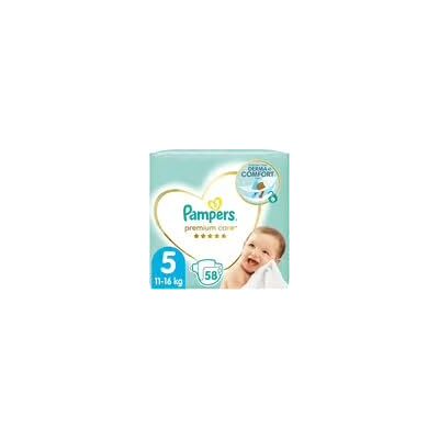 Pampers Windeln Größe 5 (11-16kg), Premium Care Windeln, 58 Stück, Bester Komfort und Schutz empfindlicher Haut von Pampers Windeln Größe 5 (11-16kg), Premium Care Windeln, 58 Stück, Bester Komfort und Schutz empfindlicher Haut von