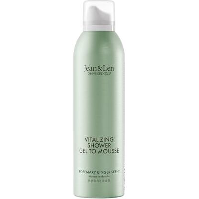 Jean & Len Vitalizing Shower Gel To Mousse Rosemary & Ginger, mit Mandel-, Jojoba- und Babassuöl, für ein duftendes Reinigungserlebnis, für normale Haut, Duschschaum, ohne Parabene & Silikone, 200 ml Jean & Len Vitalizing Shower Gel To Mousse Rosemary & Ginger, mit Mandel-, Jojoba- und Babassuöl, für ein duftendes Reinigungserlebnis, für normale Haut, Duschschaum, ohne Parabene & Silikone, 200 ml