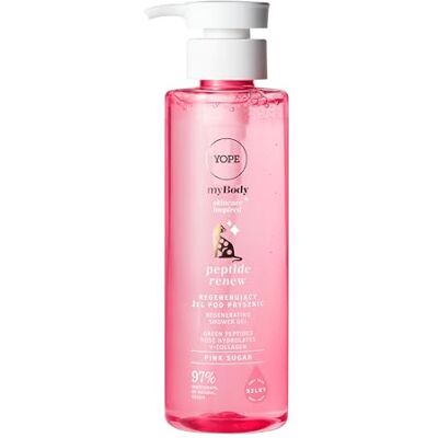Yope myBODY Peptide Renew Duschgel, Vegan, 300ml SKINCARE FÜR DEN KÖRPER: Peptide & V-Kollagen regenerieren, straffen und spenden intensiv Feuchtigkeit. Yope myBODY Peptide Renew Duschgel, Vegan, 300ml SKINCARE FÜR DEN KÖRPER: Peptide & V-Kollagen regenerieren, straffen und spenden intensiv Feuchtigkeit.